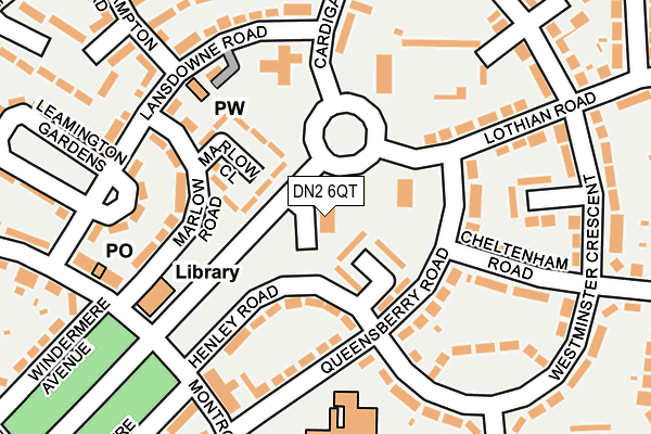 DN2 6QT map - OS OpenMap – Local (Ordnance Survey)