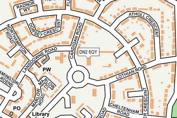 DN2 6QY map - OS OpenMap – Local (Ordnance Survey)