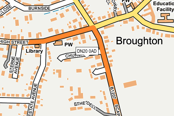 DN20 0AD map - OS OpenMap – Local (Ordnance Survey)