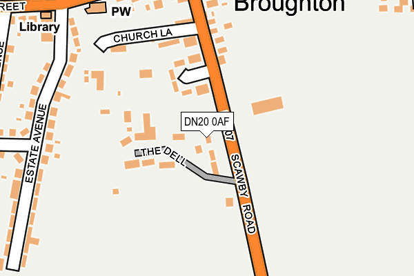 DN20 0AF map - OS OpenMap – Local (Ordnance Survey)