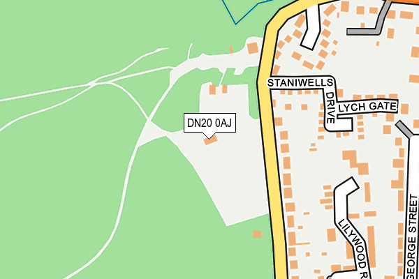 DN20 0AJ map - OS OpenMap – Local (Ordnance Survey)