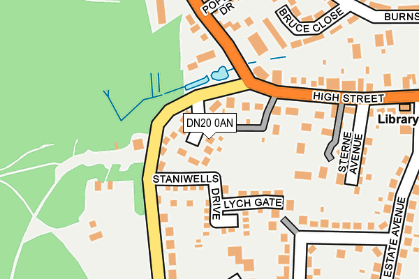 DN20 0AN map - OS OpenMap – Local (Ordnance Survey)