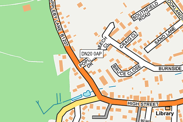 DN20 0AP map - OS OpenMap – Local (Ordnance Survey)