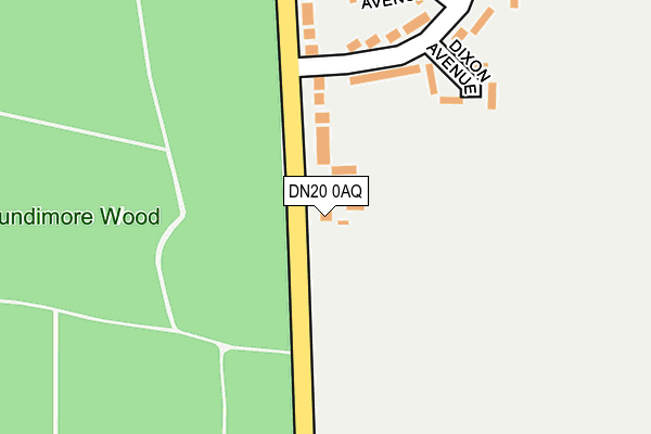 DN20 0AQ map - OS OpenMap – Local (Ordnance Survey)