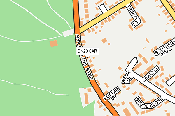 DN20 0AR map - OS OpenMap – Local (Ordnance Survey)
