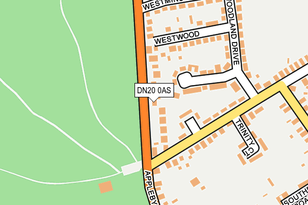 DN20 0AS map - OS OpenMap – Local (Ordnance Survey)