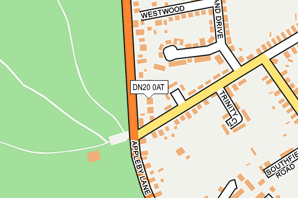DN20 0AT map - OS OpenMap – Local (Ordnance Survey)