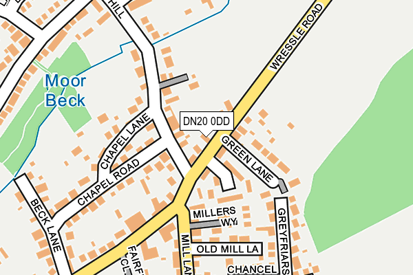 DN20 0DD map - OS OpenMap – Local (Ordnance Survey)
