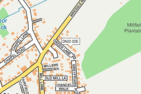 DN20 0DE map - OS OpenMap – Local (Ordnance Survey)