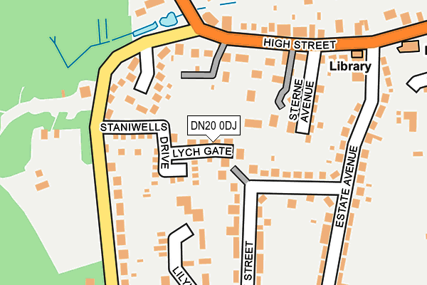DN20 0DJ map - OS OpenMap – Local (Ordnance Survey)