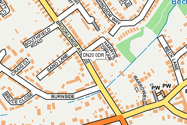 DN20 0DR map - OS OpenMap – Local (Ordnance Survey)