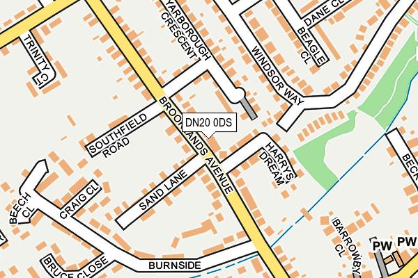 DN20 0DS map - OS OpenMap – Local (Ordnance Survey)