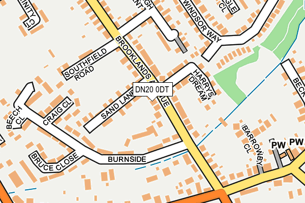 DN20 0DT map - OS OpenMap – Local (Ordnance Survey)