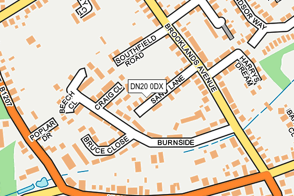 DN20 0DX map - OS OpenMap – Local (Ordnance Survey)