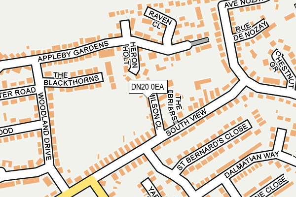 DN20 0EA map - OS OpenMap – Local (Ordnance Survey)