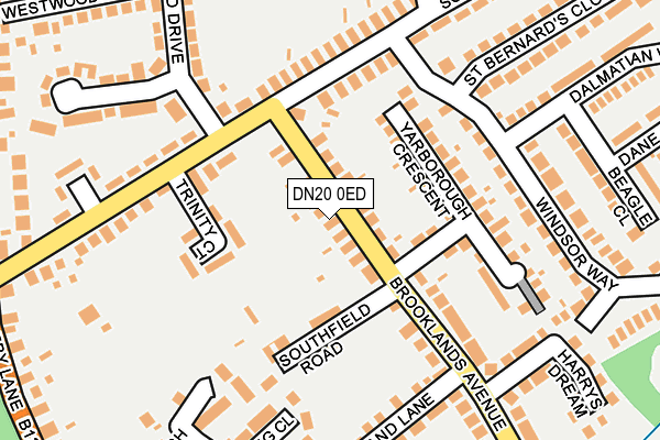 DN20 0ED map - OS OpenMap – Local (Ordnance Survey)