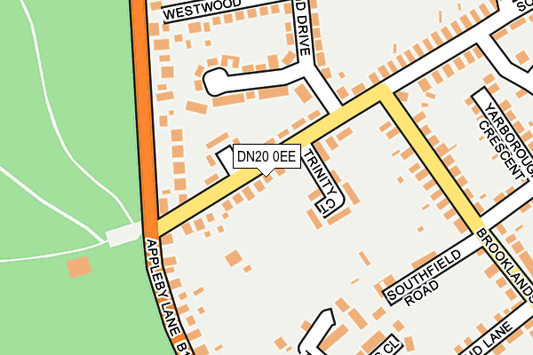 DN20 0EE map - OS OpenMap – Local (Ordnance Survey)