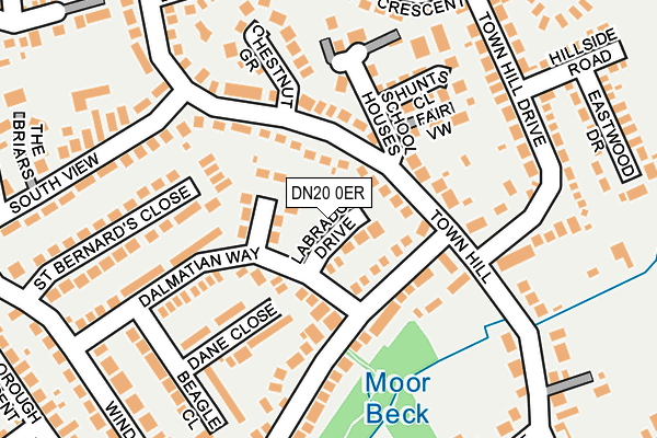 DN20 0ER map - OS OpenMap – Local (Ordnance Survey)