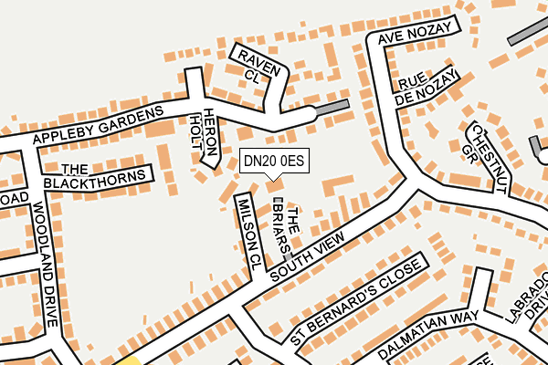 DN20 0ES map - OS OpenMap – Local (Ordnance Survey)