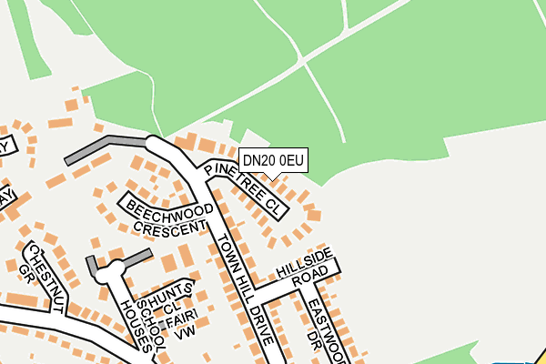 DN20 0EU map - OS OpenMap – Local (Ordnance Survey)