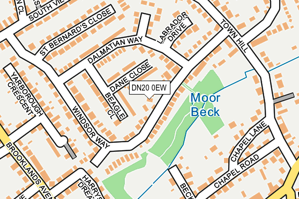 DN20 0EW map - OS OpenMap – Local (Ordnance Survey)