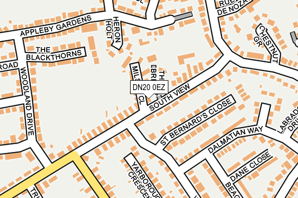 DN20 0EZ map - OS OpenMap – Local (Ordnance Survey)