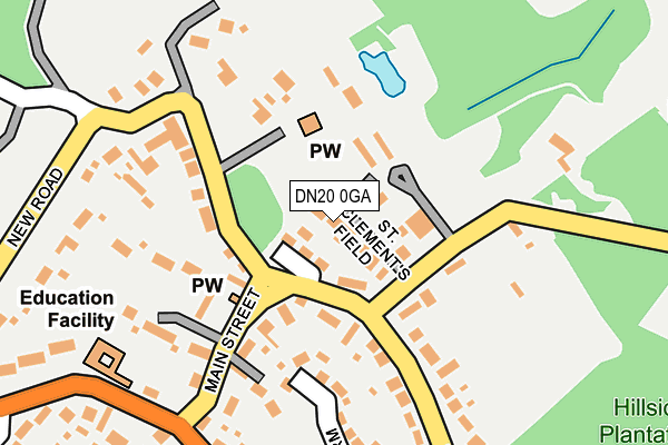 DN20 0GA map - OS OpenMap – Local (Ordnance Survey)