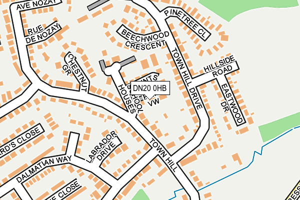 DN20 0HB map - OS OpenMap – Local (Ordnance Survey)
