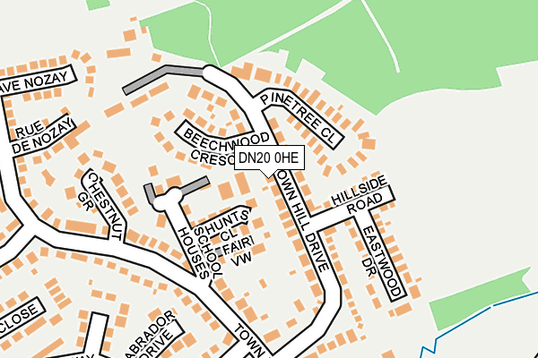 DN20 0HE map - OS OpenMap – Local (Ordnance Survey)
