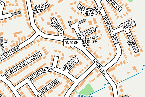 DN20 0HL map - OS OpenMap – Local (Ordnance Survey)