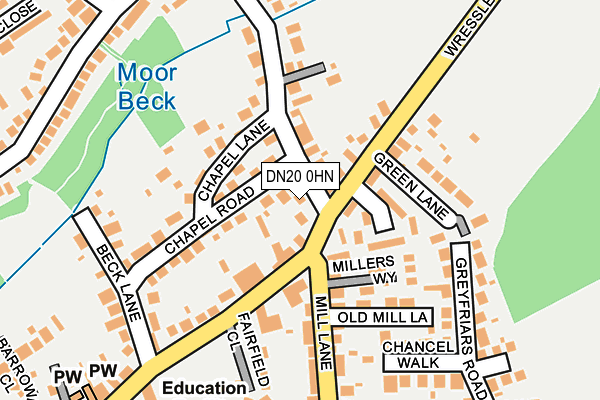 DN20 0HN map - OS OpenMap – Local (Ordnance Survey)