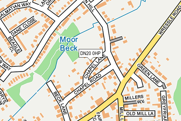 Map of M & S MOORE LIMITED at local scale
