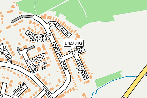 DN20 0HQ map - OS OpenMap – Local (Ordnance Survey)