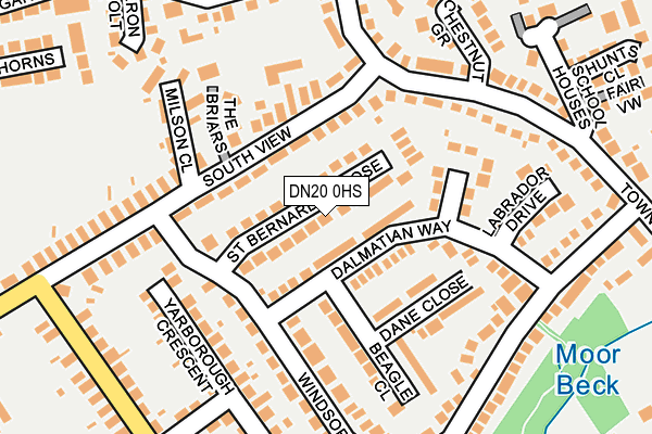 DN20 0HS map - OS OpenMap – Local (Ordnance Survey)