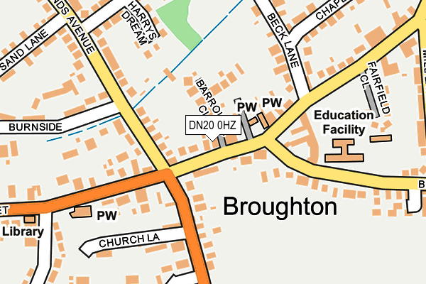 DN20 0HZ map - OS OpenMap – Local (Ordnance Survey)