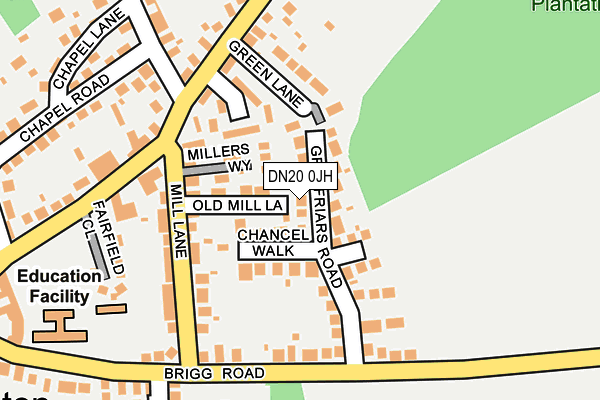 DN20 0JH map - OS OpenMap – Local (Ordnance Survey)