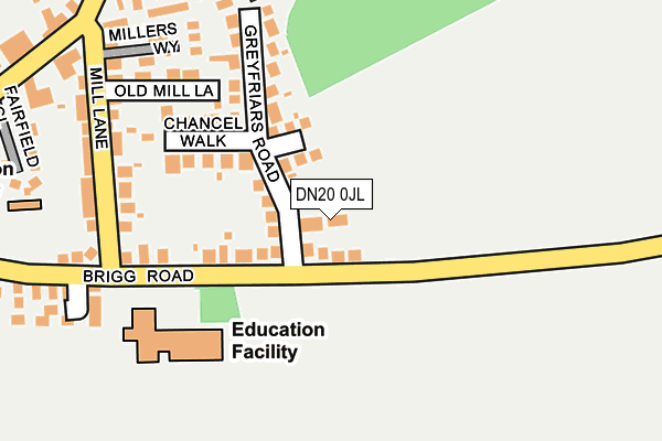 DN20 0JL map - OS OpenMap – Local (Ordnance Survey)