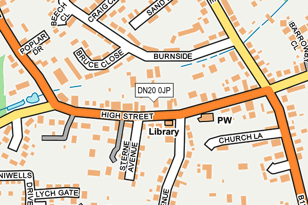 DN20 0JP map - OS OpenMap – Local (Ordnance Survey)