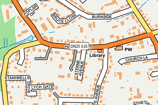 DN20 0JS map - OS OpenMap – Local (Ordnance Survey)