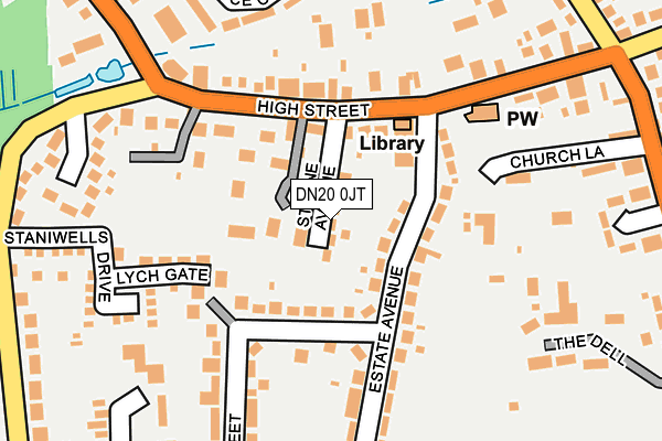 DN20 0JT map - OS OpenMap – Local (Ordnance Survey)