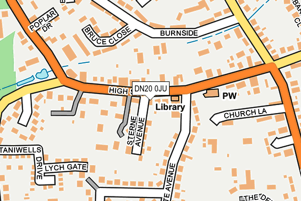 DN20 0JU map - OS OpenMap – Local (Ordnance Survey)
