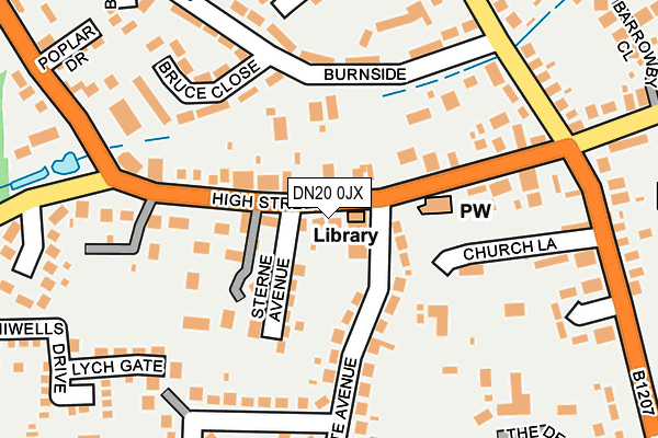 DN20 0JX map - OS OpenMap – Local (Ordnance Survey)