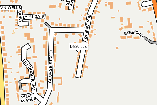 DN20 0JZ map - OS OpenMap – Local (Ordnance Survey)
