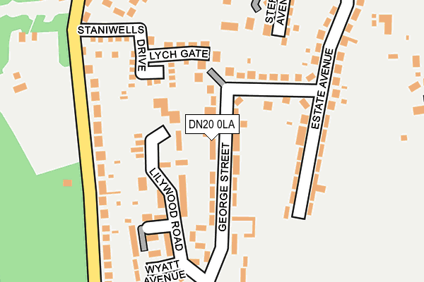 DN20 0LA map - OS OpenMap – Local (Ordnance Survey)
