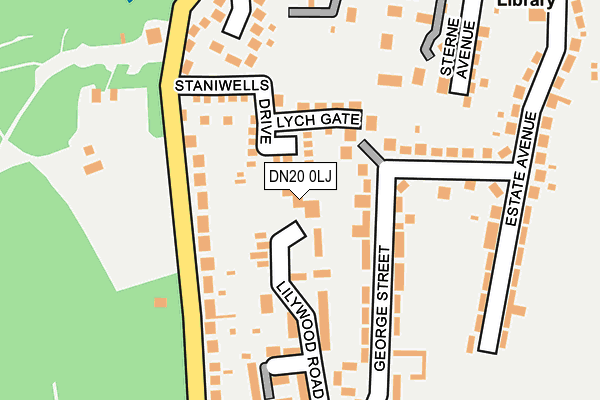 DN20 0LJ map - OS OpenMap – Local (Ordnance Survey)