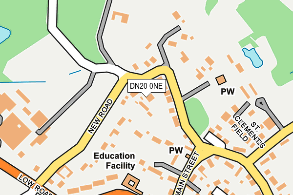 DN20 0NE map - OS OpenMap – Local (Ordnance Survey)