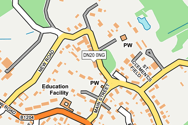 DN20 0NG map - OS OpenMap – Local (Ordnance Survey)