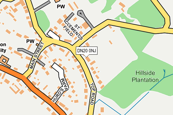 DN20 0NJ map - OS OpenMap – Local (Ordnance Survey)