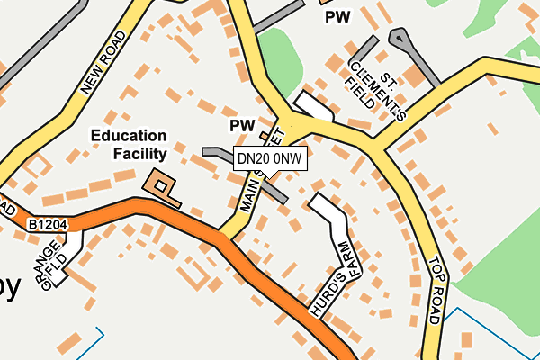 DN20 0NW map - OS OpenMap – Local (Ordnance Survey)
