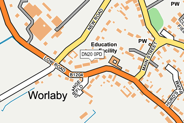 DN20 0PD map - OS OpenMap – Local (Ordnance Survey)